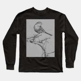 Perching Warbler Bird Long Sleeve T-Shirt